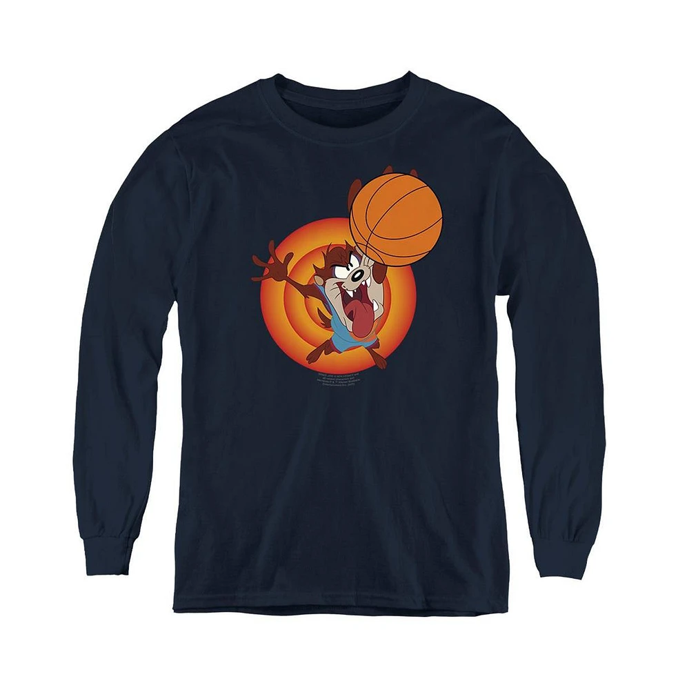 Space Jam 2 Boys Youth Taz Slam Long Sleeve Sweatshirt