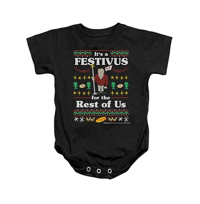 Seinfeld Baby Girls Baby-Girls Festive Festivus Snapsuit