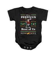 Seinfeld Baby Girls Baby-Girls Festive Festivus Snapsuit