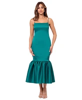 Betsy & Adam Women's Flounce-Hem Midi Dress