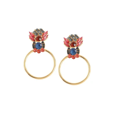 Sohi Women's Gold Oriental Drop Earrings