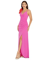 Dress the Population Women's Camelia Ruffled A-Line Maxi Dress - Bright Fuchshia