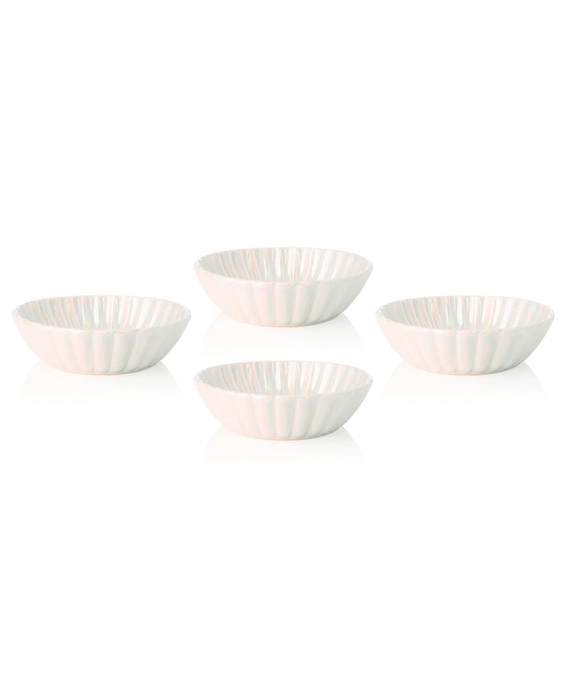 Godinger Blush Scalloped Iridescent Bowls