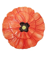 Godinger Flower Power Red Poppy Cake Stand