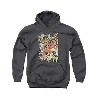 Dc Flash Youth Comics Just Passing Through Pull Over Hoodie / Hooded Sweatshirt