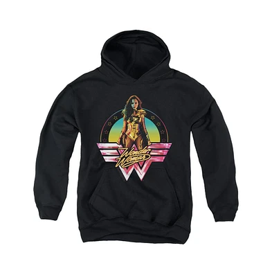 Wonder Woman Boys 84 Youth Color Pop Pull Over Hoodie / Hooded Sweatshirt