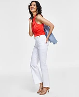 I.n.c. International Concepts Women's High-Rise Tab-Waist Kick Flare Jeans, Created for Macy's