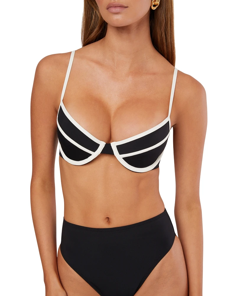 WeWoreWhat Women's Sweetheart-Neck Underwire Bikini Top