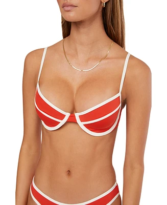 WeWoreWhat Women's Sweetheart-Neck Underwire Bikini Top