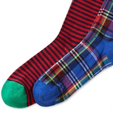 Polo Ralph Lauren Men's 2-Pk. Stripes & Plaid Slack Socks