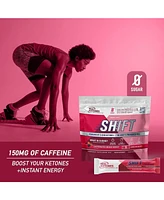 Real Ketones Shift Mixed Berry Exogenous D Bhb + Keto Electrolyte Powder, 30 Drink Mix Packets for Rapid Ketosis (Caffeinated)