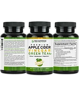 Trio Nutrition Apple Cider Vinegar Capsules with Green Tea|Raw Fresh Apple Cider Vinegar Pills for Cleanse|Detox Boost|Green Tea for Natural Weight Ma