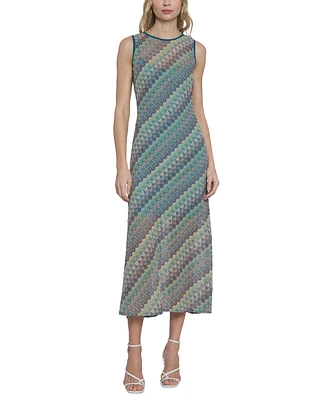 Donna Morgan Women's Sleeveless Crochet Maxi Dress