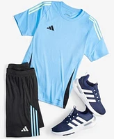 Adidas Mens Tiro 24 Performance T Shirt 3 Stripe Shorts Racer Tr23 Running Sneakers From Finish Line