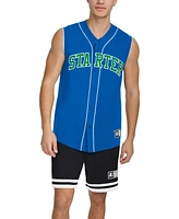 Starter Men's Regular-Fit Logo Embroidered Sleeveless Button-Down Baseball Jersey