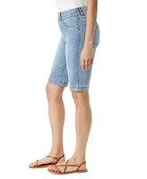 Gloria Vanderbilt Petite Shape Effect High Rise Pull On Denim Bermuda Shorts