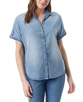 Gloria Vanderbilt Women's Demi Short-Sleeve Button Front Shirt