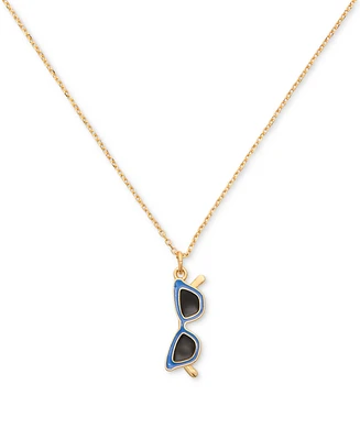 kate spade new york Gold-Tone Sweet Treasures Mini Pendant Necklace, 16" + 3" extender