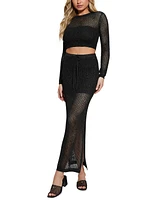 Guess Women's Morgen Sequined Knit Maxi Skirt