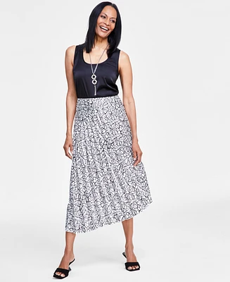 I.n.c. International Concepts Women's Asymmetrical Pleated Skirt, Created for Macy's