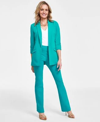 I.N.C. International Concepts Womens Menswear Blazer Mini Bootcut Pants Created For Macys