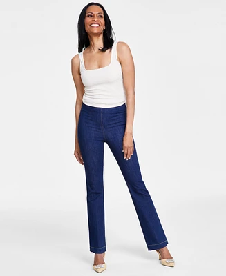 I.n.c. International Concepts Women's High Rise Pull-On Flare Jeans, Created for Macy's