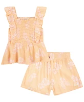 Levi's Little Kids Peplum Tank Top and Shorts Set