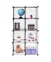 Slickblue Diy 8 Cube Grid Wire Cube Shelves