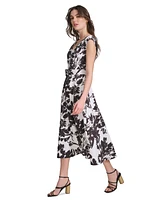 Calvin Klein Women's Printed A-Line Midi Dress