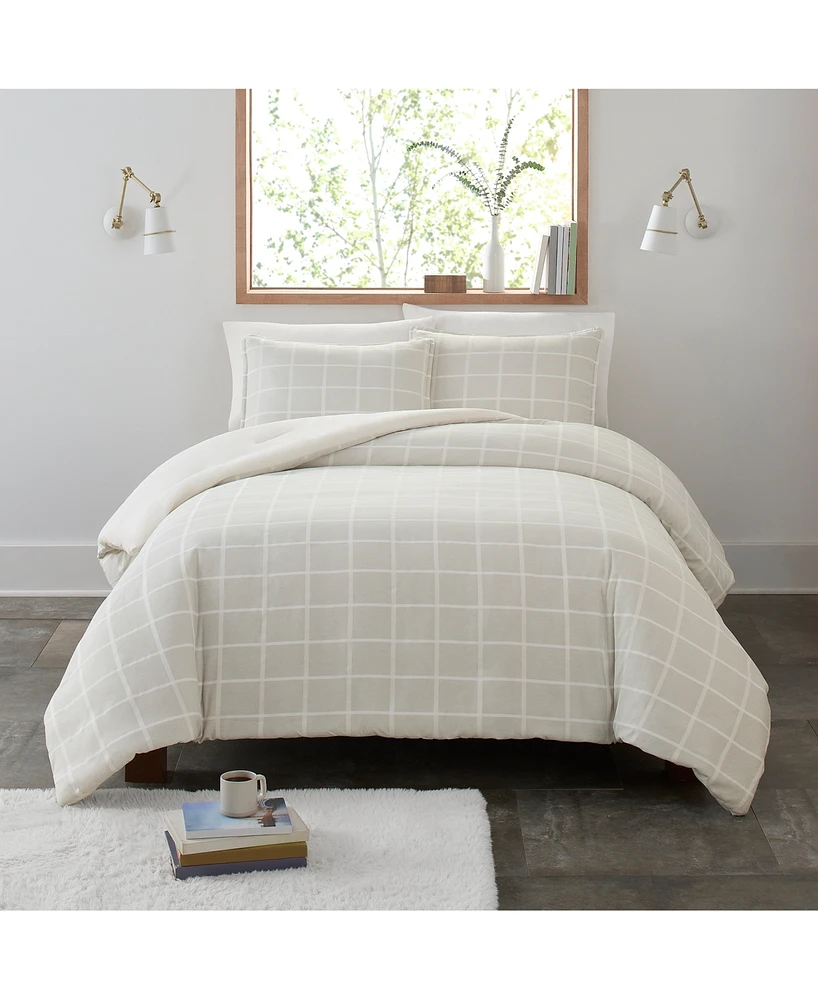 Closeout! Ugg Devon Grid Comforter Set, Twin/Twin Xl