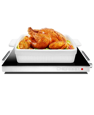 Chefman 15" x 12" Glass Top Warming Tray with Adjustable Temperature Control