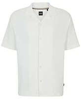 Boss by Hugo Boss Men's Cotton Boucle Regular-Fit Collared Shirt