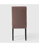 WestinTrends Upholstered Linen Fabric Dining Chair