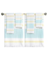 Izod Clubhouse Stripe 2-Pc. Hand Towel, 16" x 28"