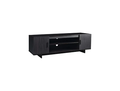 Slickblue Modern Wood Universal Tv Stand for Tv up to 65 Inch with 2 Storage Cabinets