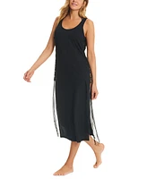 Red Carter Women's Cotton Open-Side Cover-Up Dress