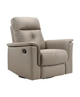 White Label Emillia 36" Leather Swivel Glider Reclining Chair