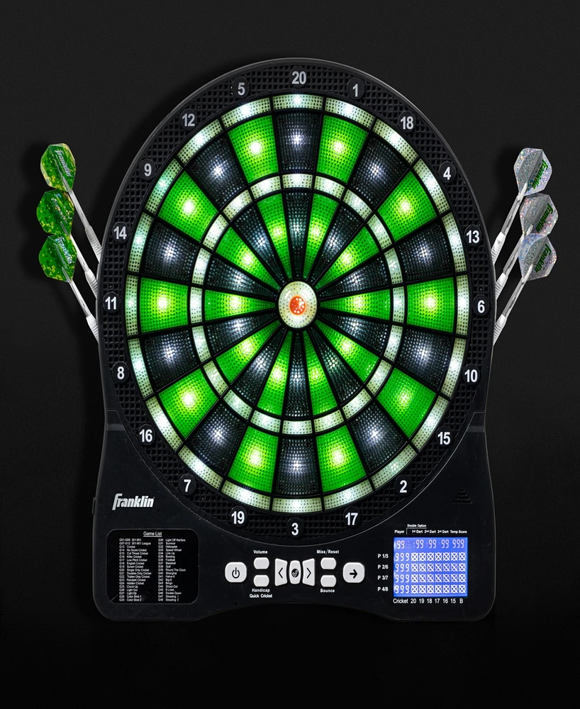 Franklin Sports Light Up Electronic Dart Board Set