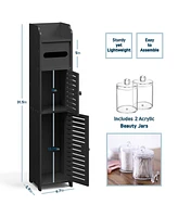 Nestl Narrow Bathroom Storage Cabinet & Organizer with 2 Doors 3 Shelves