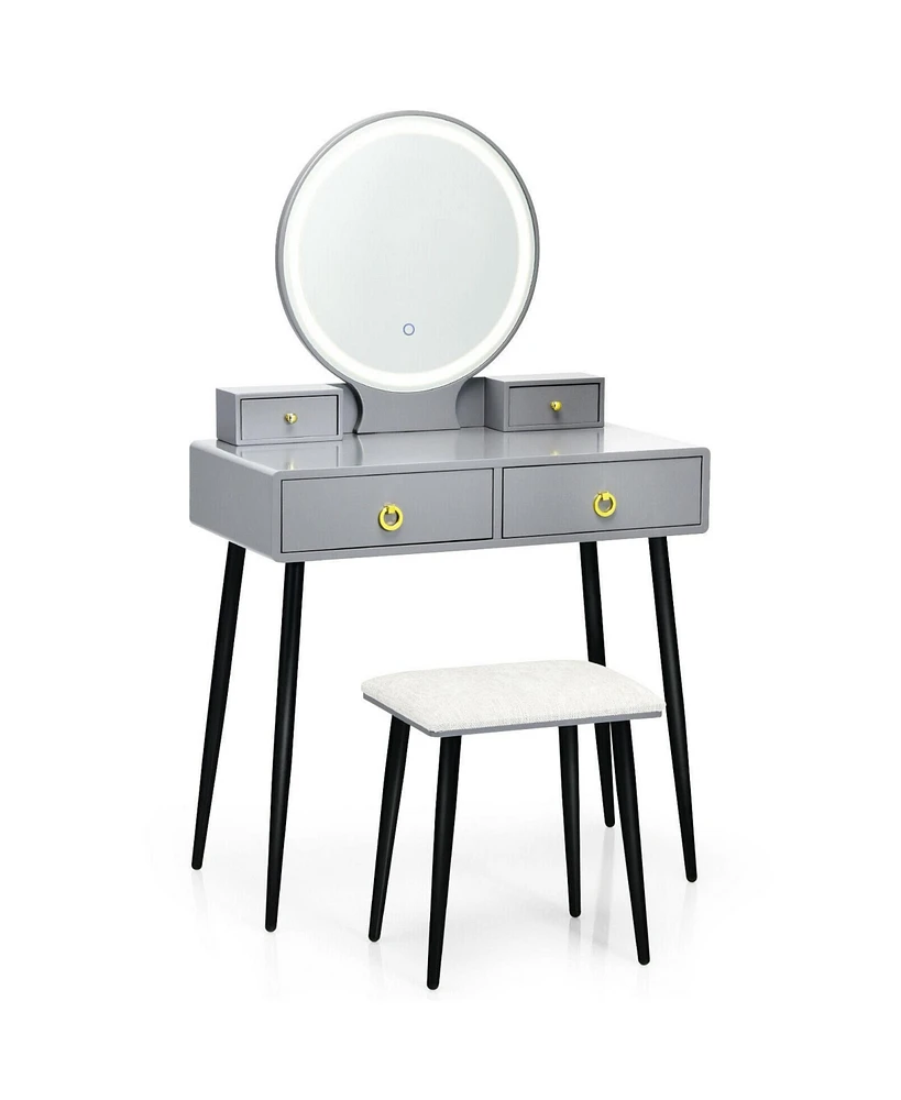 Slickblue Vanity Table Set with Mirror For Bedroom