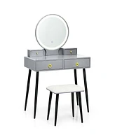 Slickblue Vanity Table Set with Mirror For Bedroom