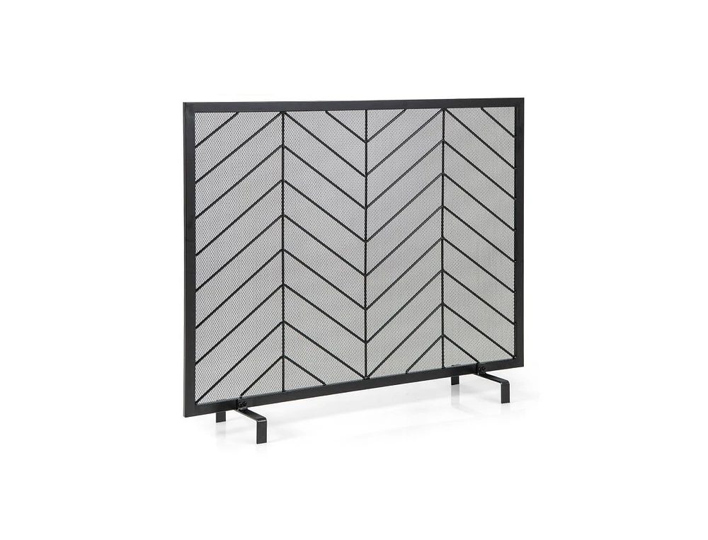 Slickblue 38 x 31 Inch Single Panel Fireplace Screen