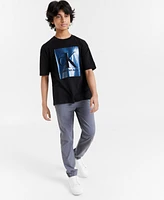 Calvin Klein Big Boys Cotton Logo Crewneck T-Shirt