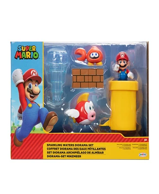 Super Mario World of Nintendo Sparkling Waters 2.5-Inch Diorama Set