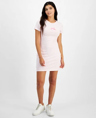 Grayson Threads, The Label Juniors' Bow Graphic T-Shirt Dress