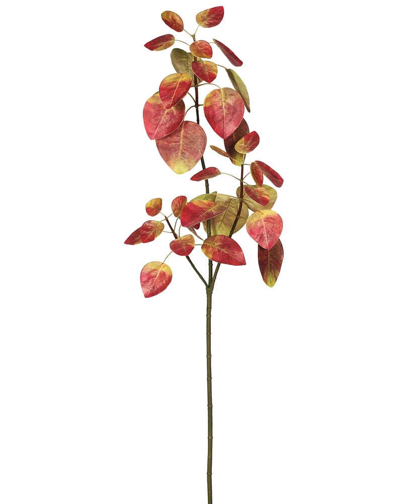 Vickerman 36" Artificial Autumn Red Eucalyptus Spray. Includes 3 sprays per pack.