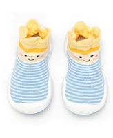 Komuello Infant Boys Breathable Washable Non-Slip Sock Shoes Crown Prince