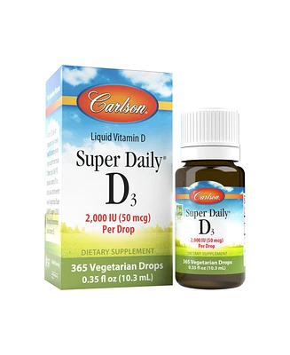 Carlson Labs Carlson - Super Daily D3 2,000 Iu (50 mcg) per Drop, Vitamin D Drops, 1