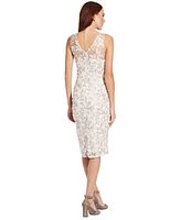 Adrianna Papell Women's Floral Embroidered Sheath Dress