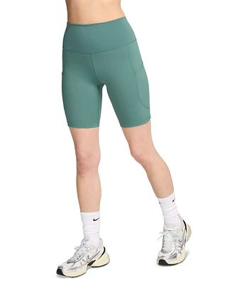 Nike Women's One High-Waisted Side-Pocket 8" Bike Shorts